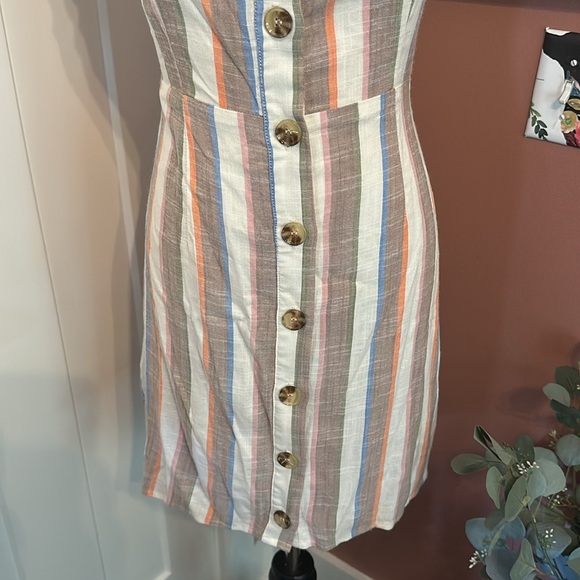 Show Me Your MuMu Cora striped shorebert mini S Button front smocked Sundress - Picture 5 of 13